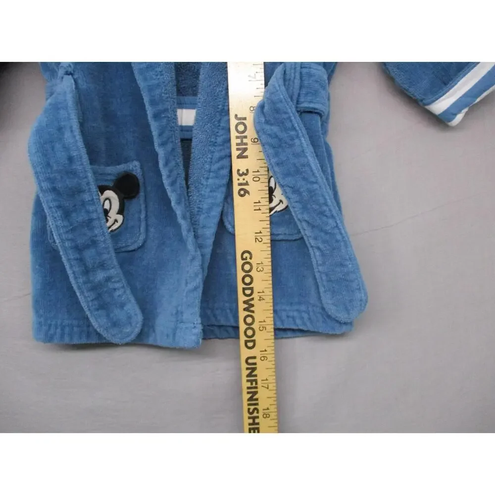 Disney Blue‎ Soft Comfy Hooded Robe Kids Size 6-9M